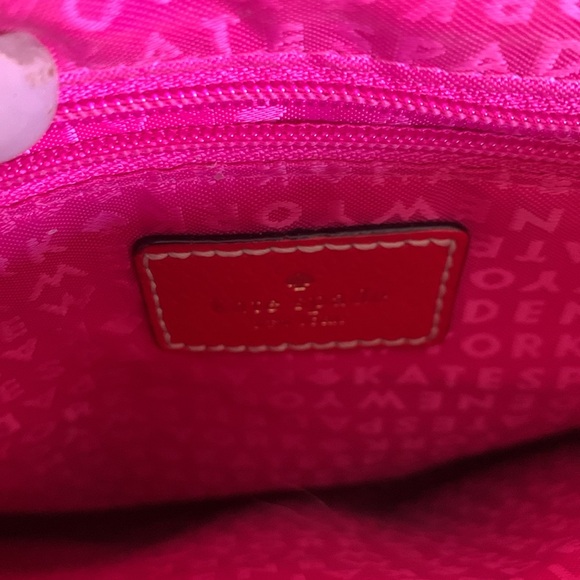 KATE SPADE Large Red Leather Tote Briefcase Shoulder Bag Excellent condition - Picture 7 of 8